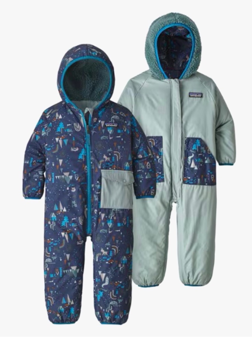 Patagonia Reversible Puff-Ball Bunting Snowsuit- Size 0-3 months